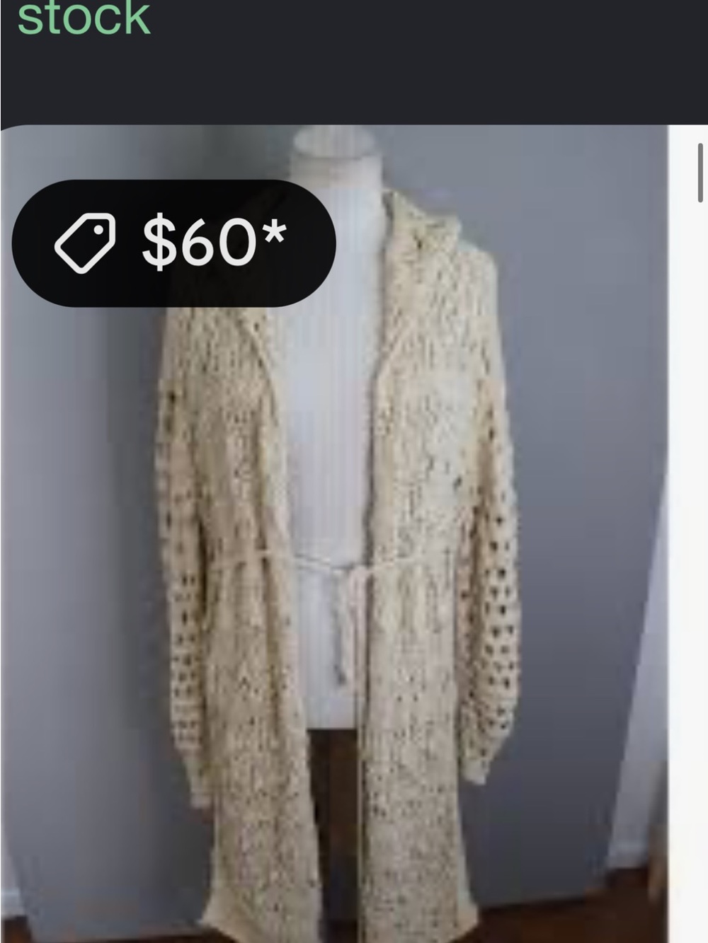 So soft & Beautiful Knit Hooded Long Cardigan Sweater Excellent Condition!! - Picture 13 of 15